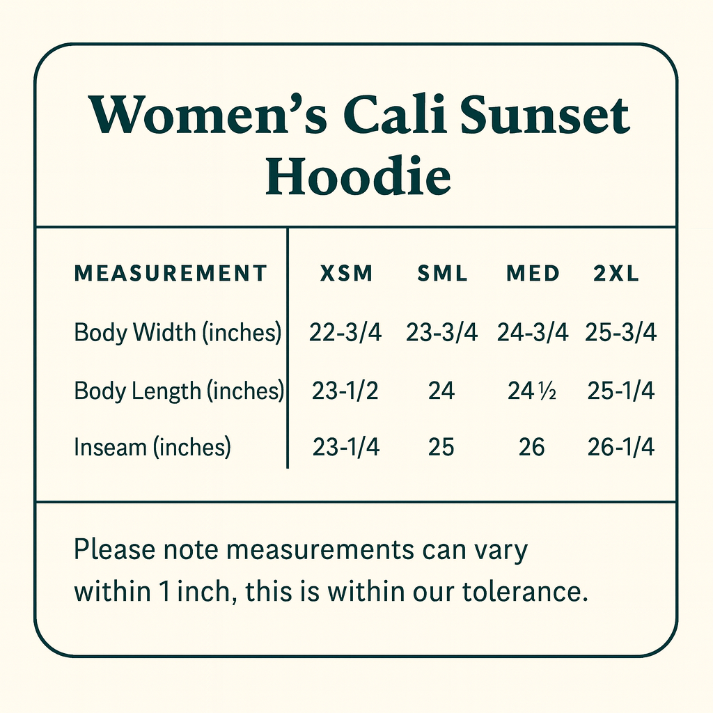 🎉 Champions Collection- Wom’s Cali Sunset Hoodie